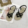 Stövlar sommarskor kvinna sandaler elastiska platta sandalias mujer 2021 stappy damer flip flops vita gladiator strand sandaler