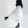 Zhongchuang rizhen design sentido preto cinta saia 2023 primavera vestido de cintura alta emagrecimento comprimento médio saia com cordão para mulher