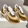 Luxury Brand Men Women Flow Runner Sneakers Shoes Nylon Suede Lace-up Trainers