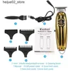 Elektryczne shavers Kemei 1973 All-Metal Professional Hair Trimmer for fryzjerski mężczyźni elektryczne broda do krawędzi do krawędzi 0 mm Blade Q240318