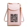 Bag Fashion Waterproof Mobile Phone Women Mini Handbags Word Print Shoulder Messenger Pack Small Purse Ladies Crossbody Bags