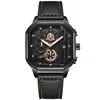 Orologi da polso da uomo di lusso orologio da polso al quarzo maschile classico marchio di moda quadrante quadrato nero in acciaio inossidabile Reloj orologio sportivo da uomo d'affari