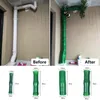 装飾的な花1PCシミュレーション竹の樹皮チューブグリーンプラスチック人工空調加熱ガスパイプ装飾オフィスの家の装飾