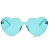 Occhiali da sole Love Occhiali a forma di cuore senza cornice in tinta unita Abbaglianti Gafas De Sol Para Hombre Designer