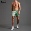 Ladiguard Men Casual Skinny Beach Shorts Homme Patchwork Shorts Plus Size Male Drawstring Short Pants Sexy Mens Clothing 240311