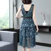 Casual Dresses 2024 Fashion Designer Arrive Deep V Sequined Women Backless Sexy Midi Runway Party