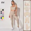 Ensemble de survêtements pour femmes, vêtements de sport sans couture, vêtements d'entraînement, vêtements de sport, leggings de gymnastique, soutien-gorge de fitness, haut court, costumes de sport à manches longues 24318