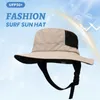 Chapeaux à large bord chapeau de pêche chapeau de soleil respirant Protection Uv avec mentonnière réglable pour le surf en plein air séchage rapide