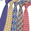Cravate de styliste pour hommes, costume d'affaires britannique à la mode et polyvalent, sergé imprimé, motif de fleurs de cajou, Ygkx