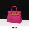 Borse tote in vera pelle Bk Habdbags Borsa classica in vera pelle platino Borsa da donna rosa rossa Borsa a mano Strato superiore Borsa in pelle di vacchetta con logo HBXVL3