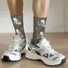 Men's Socks Funny Opossum And Raccoon With Banjos Vintage Animal Street Style Crazy Crew Sock Gift Pattern Printed