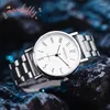 Wristwatches Fashion Women's Watches Alloy Band Women Watch Roman Scale Luxury Quartz Silver Lady Dress Clock