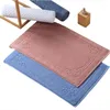 Tapetes de banho Inyahome Sólido Home El Algodão Toalha Tapete Antslip Spa Beleza para Banheiro Banheiro Banheira Pad Absorvente