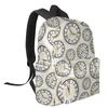 Backpack Clockwise Minute Hand Clock Pattern Gradient Student School Bags Laptop Custom For Men Women Female Travel Mochila