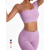 Lu Align Align Lu Lemon Pants Set da yoga Reggiseno sportivo Abbigliamento sportivo Completo da donna Leggings Fiess Vita alta Pushup Flare Tuta da ginnastica Abbigliamento da palestra w