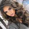 Headwear & Hair Accessories Designer Brand Women's Long Curly Synthetic Fluffy Brown Wig Yiwu GOE6