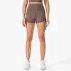 2024Aloyoga Frauen Sommer Shorts Einfarbig Yoga Shorts Mit Doppelseitig Gebürstet Enge Elastische Sport Und Fitness Kurzen Hosen Marke Bewegung Shorts