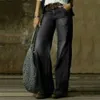 Pantaloni larghi alla moda con gamba dritta per jeans da donna