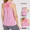 Lu Align Align Lu Lemon Fiess Gutashye 2xlyoga Holle Effen Kleur Blouse Sportlegging Dames Push Up Workout Vest 2024 Gym Jogger Sport