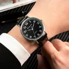 Wristwatches Simple High-End Men'S Watches Business Quartz Wristwatchfor Men Large Round Dial Leather Band Watch Relogios Masculino