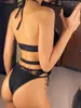 Vrouwen Badmode 2024 Sexy Halter Uitgesneden Backless Eendelig Badpak Vrouwen Vrouwelijke Monokini Hoge Been Bader Badpak Zwemmen V5225