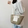 Top Shoulder Bags Fashion Woven Vegetable Basket Bag Leisure designer handbags Tote Beach Handbag Womens Diagonal Straddle 240311