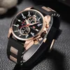 MINIFOCUS Brand Multifunctional Fashion Quartz Waterproof Glow Men's Watch 0268G