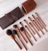 Svarta valnötsmakeupborstar Ställ in kosmetiska pulver i kosmetisk pulver Blush Foundation Eye Shadow Smudge Make Up Brush Beauty Tools 2111195892777