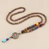 Collane con ciondolo Pietre naturali Etnico Nepal Gioielli Chians Buddha Perline Collana in rame Accessori Donna all'ingrosso