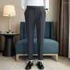 Men's Suits Spring Summer Simple Solid Color Suit Pants Slim-fit Straight-leg For Men Mens Business Formal Wear Dress