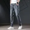 Jeans pour hommes Pantalons de cowboy pour hommes Élastique pour hommes avec poches Pantalon droit Stretch Original 2024 Coréen Automne Haute Qualité Élégant