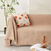 Filtar Nordisk stil enkel fast färg våffla soffa täckning kasta filt mjuk andas pläd rese camping sängäcke heminredning
