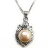 Pendant Necklaces Wholesale 16 22mm 10-11mm White Button Pearl 925 Sterling Silver Pendent Necklace