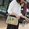 Umhängetaschen Sommer Stroh Tasche Frauen 2024 Koreanische Frische Ananas Strand Wild Messenger Mobile Geldbörse