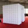 Оптовая продажа, квадратная свадебная светодиодная надувная фотобудка, надувная кубическая палатка с лампочкой GBR и 1 дверным проемом, 5x5x3,5 мH (16,5x16,5x11,5 футов)
