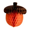 Party Decoration 2Pcs Acorn Honeycomb Ball Thanksgiving Paper Hanging Turkey Day Table Center S01783