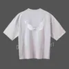 Gaps T-shirts 2024 Camisa para hombres Diseñador Kanyes Classic Wests Tees Three Party Joint Peace Dove Impreso Lavado Agua Mangas cortas High Street Shirts 78