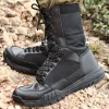 Boots Mens Brown Combat Tactical Randing Chaussures Lace Up Up Military Army Boots Boots for Men Boots for Men Livraison gratuite Bottes pour hommes