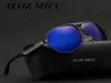 ALOZ MICC Men Classic Brand Aviation Solglasögon HD Polariserad aluminium Kör Titanium Bridge Sun Glasses A3092613954