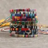 Charm Bracelets Bohemian Handmade Woven Bracelet For Women Colorful Ethnic Style Couple Simple Friendship Hand Rope Jewelry Gifts