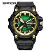 Sanda New Electronic Waterproof and Fashionable Trend 3179 Black Technology Multi Functional Shockproof Men's Watch