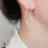 Dangle Earrings High-Grade Opal Versatile Ear Clip Special-Interest Design Simple Fashionable 2024 Light Luxury