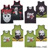 Movie Basketball Voorhees Jason Friday The 13th Jersey FRIDAY CRYSTAL LAKE Herren für Sportfans Atmungsaktive Stickerei und Nähte aus reiner Baumwolle Teamfarbe Schwarz Retro