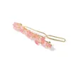 Hair Clips Gravel Quartzs Chip Bead Hairpins For Women Girls Accessories Crystal Amethysts Citrine Natural Stone Barrettes
