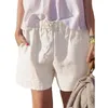 Running Shorts Women elastyczne talia stylowy sznurka dla kobiet z kieszeniami na plażę noszenie miękkie lato