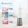 Oral Irrigators Wireless portable water brush with 5 nozzles 350ML travel USB rechargeable oral irrigator teeth whitening and cleaning J240318