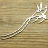 Hair Clips Vintage Metal Chinese Style Coiled Bamboo Leaf Stick Elegant Daily Styling Decoration For Women