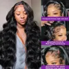 Perruque Lace Frontal Wig 360 naturelle Body Wave transparente Hd, cheveux humains, 30 40 pouces, 13x4, pre-plucked, pour femmes