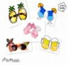 Mode Luau Summer Beach Party Novely Fruit Pineapple Solglasögon Flamingo Party Decoration Hawaiian Funny Glasses Eyewear Event 9477808