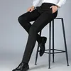 Suits Men Men Pants Prosty Slim Slim High Wase to Formal Earl podczas zimowej jesieni